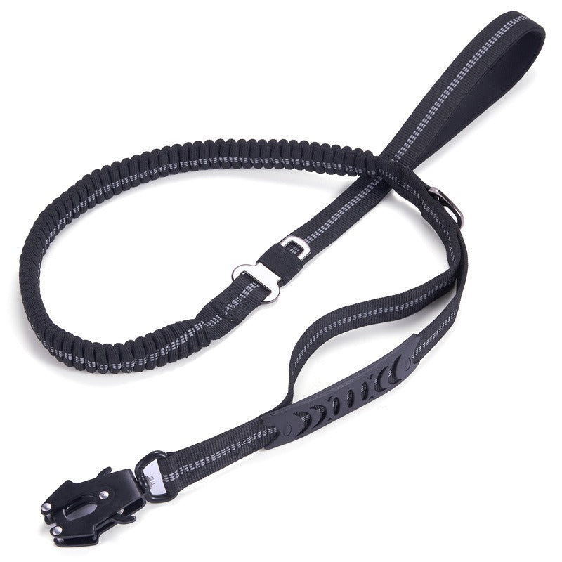 Reflective Tactical Dog Harness & Tow Rope – Khaki