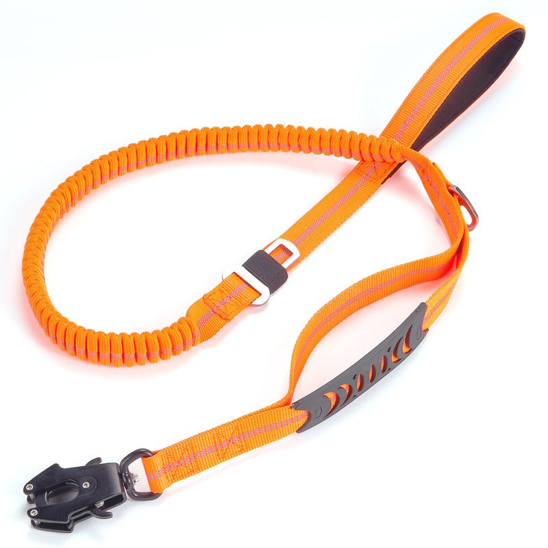 Reflective Tactical Dog Harness & Tow Rope – Khaki