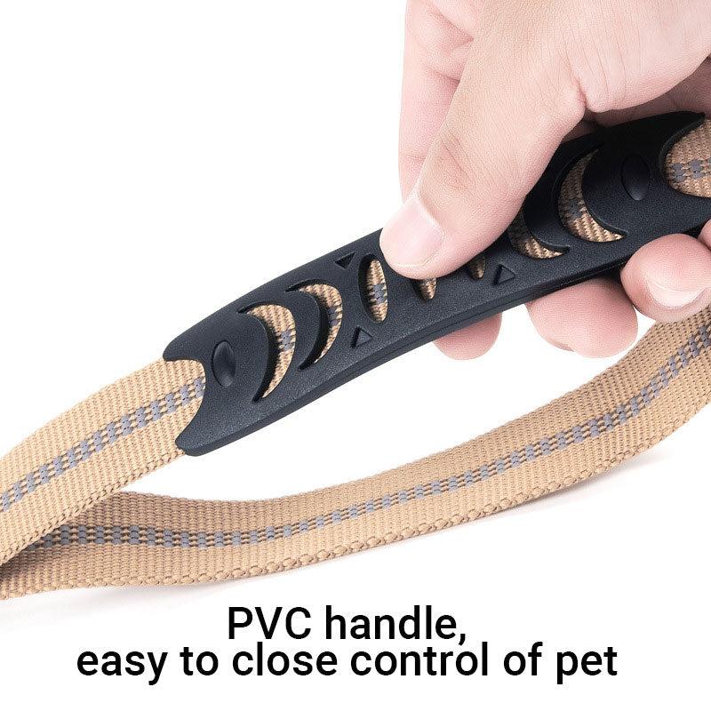 Reflective Tactical Dog Harness & Tow Rope – Khaki